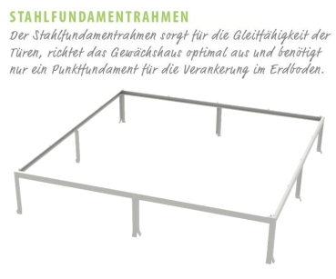 Preview: Vitavia Gewächshaus Diana 6700 4mm HKP BxTxH 264x258x255cm 6,7m² Alu eloxiert